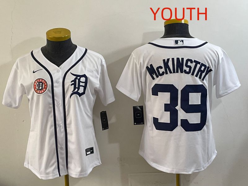 Youth Detroit Tigers #39 Mckinstry White Game Nike MLB Jersey style 004->youth mlb jersey->Youth Jersey